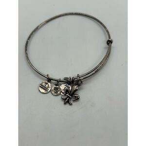 Alex & Ani Bracelet Lucky Clover Energy Fortune Silver Bangle Charm